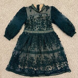 Ivy City 3T Mini Sicily Dress in Dark Green